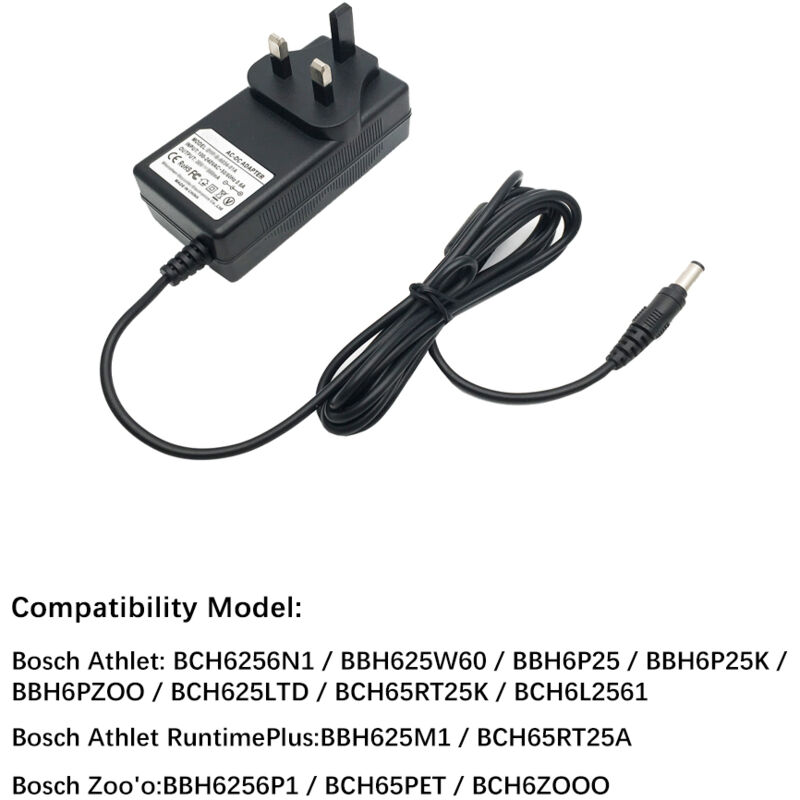 Aiducho - Adaptateur Secteur Pour Aspirateur Sans Fil Dyf-S-A3000500 30 v 500 Ma Bosch Zooo Bch6zooo Bch65pet Bosch Athlete Bch6l2561 Bbh6pzoo