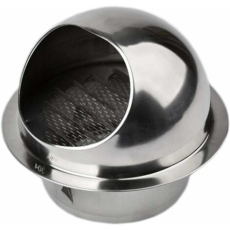 AIDUCHO Aérateur Rond avec Grille en Acier Inoxydable Grille Ronde Couvercle de Ventilation Sortie d'évacuation Mural Bouches d'aération 100mm