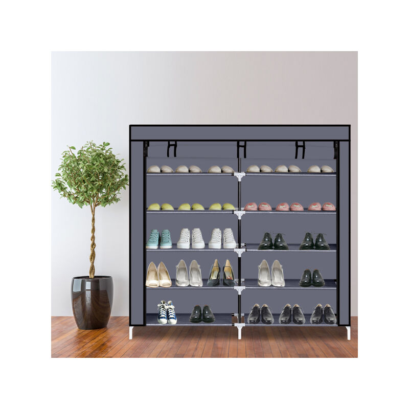 Aiducho - Armoire à Chaussures, Meuble à Chaussures, Étagères à Chaussures Étanche 6 Couches Pour 36 Paires De Chaussures Armoire En Tissus,