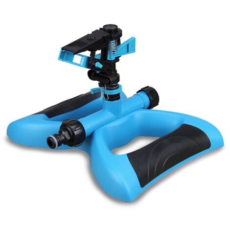 AIDUCHO Arroseur Jardin, Arroseur De Qualité Supérieure Pour Arroser De Grandes Surfaces Jusqu'à 360 Degrés, Arroseur D'eau Rotatif Automatique Pour Pelouse, Cour, Jardin (Bleu)