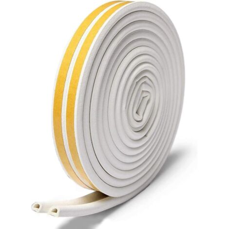 AIDUCHO Bande D'excluder De Porte, Joint En Mousse Insonorisation, Coupe-Froid En Caoutchouc D'évitement, 9x6mmx6 Mètres, 1 Joints