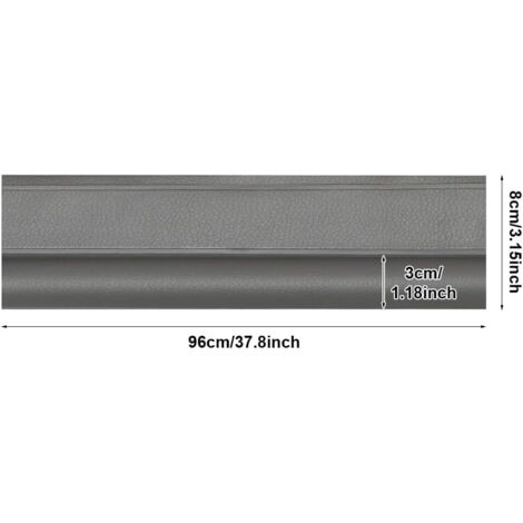 AIDUCHO Bas De Porte Isolant Auto Adhésif, 96cm Joint Porte Fenêtre Isolant Froid Et Phonique, Insonorisé, Anti Bruit Insect, Bâton En Mousse Inséré Joint Porte(Gris)