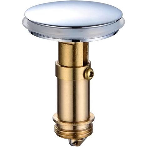 AIDUCHO Bonde Clic-Clac Pop-Up De 35,2 Mm Pour Lavabo De Salle De Bain, Cuisine, Lavabo En Laiton Massif Chromé (Acier Inoxydable 35,2 Mm)