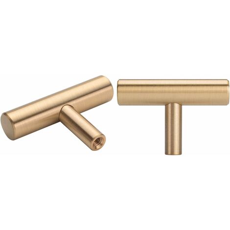 10x Bouton De Tiroir Metal Boutons De Porte De Placard De Cuisine En Aspect Inox Satine Ronde Argent Poignee De Meuble