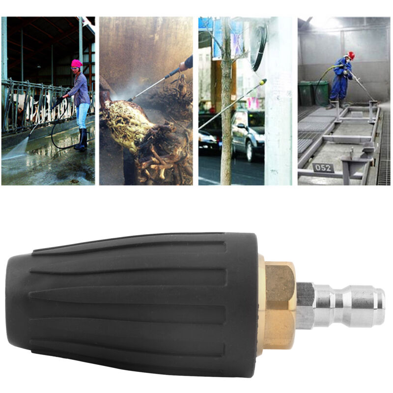 Aiducho - Buse Rotative Haute Pression, Embouts de Buse Rotative Turbo de 3600 Lb, Buses de Nettoyeurs Haute Pression Rotative à Raccord Rapide 1/4