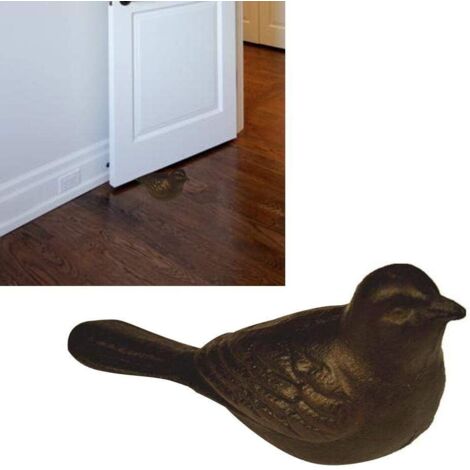 AIDUCHO Butée De Porte En Fonte Pour Oiseaux-Butée De Cale De Porte Pour Oiseau Mignon Rustique Lourd-Avec Fond De Feutre Anti-Rayures Rembourré-Cadeau De Décoration De La Maison Antirouille