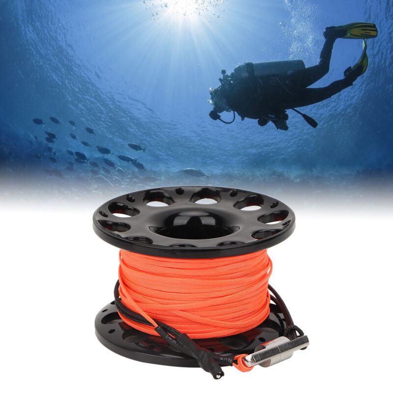 Aiducho - CExtracteur de fil éléphant en bobine plastique 30m (fil orange) (roue noire) Great gear equipment for cave diving, technical diving