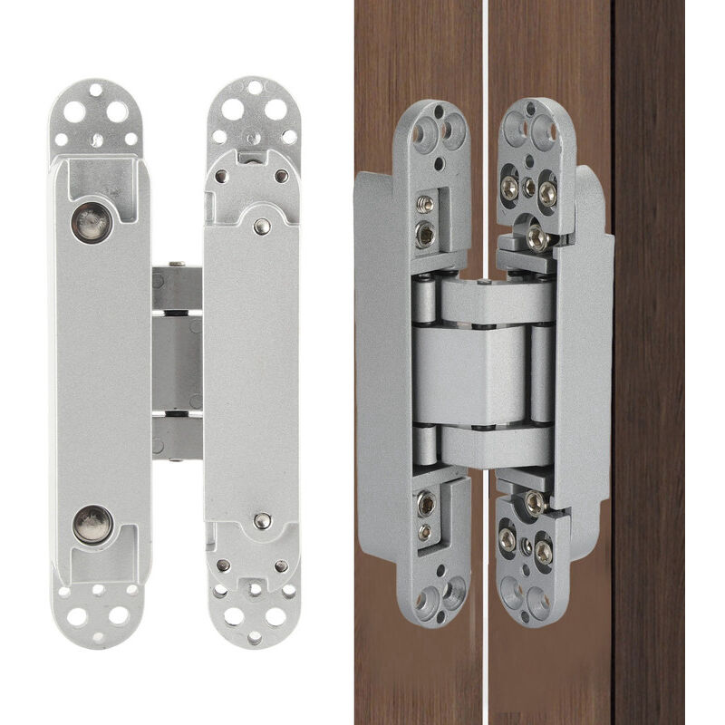 Aiducho - Charnière De Porte Pliante, Charnières De Porte Réglable à Angle D'ouverture De 180 Degrés Charnière De Porte Pliante 3d Avec Vis à Clé