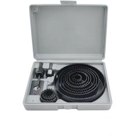 AIDUCHO Coffret Scies-Cloches 13 Pièces Pro Set Accessoire De Artisanat 19-127 Mm - Gris
