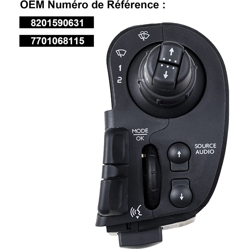 AIDUCHO Comodo Essuie Glace pour Clio 3 Modus Kangoo 2 Commande Radio Clignotant 7701068115 8201590631