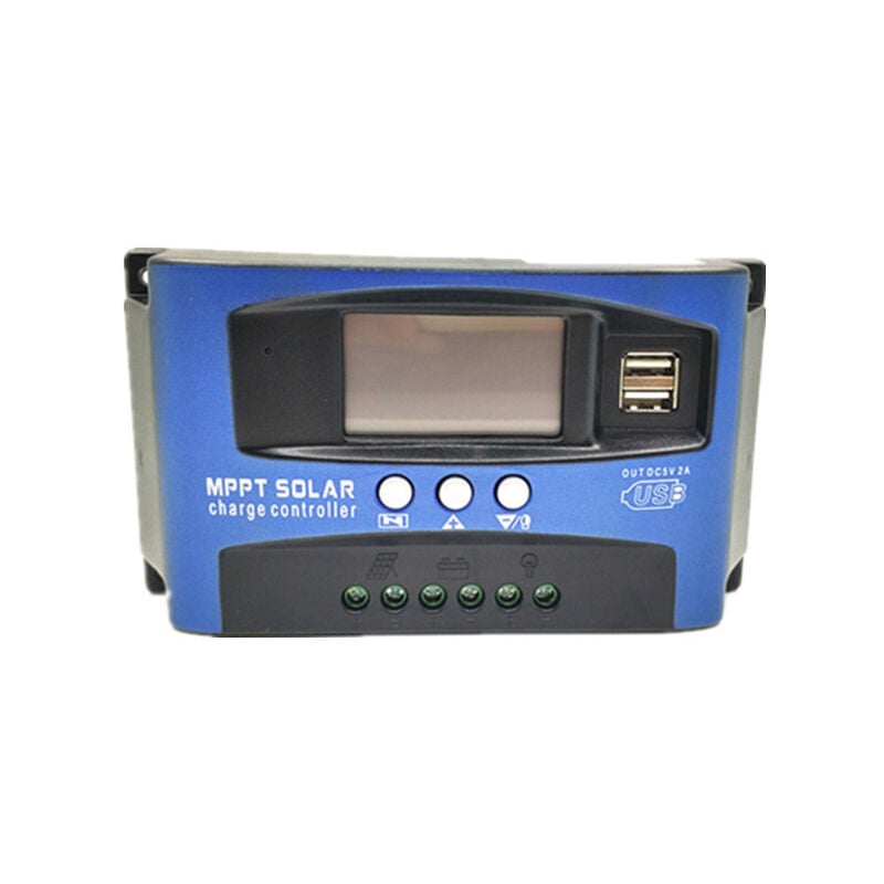 Contrôleur de charge solaire avec écran lcd, mppt 30A Contrôleur de charge solaire Dual usb lcd Display 12V 24V