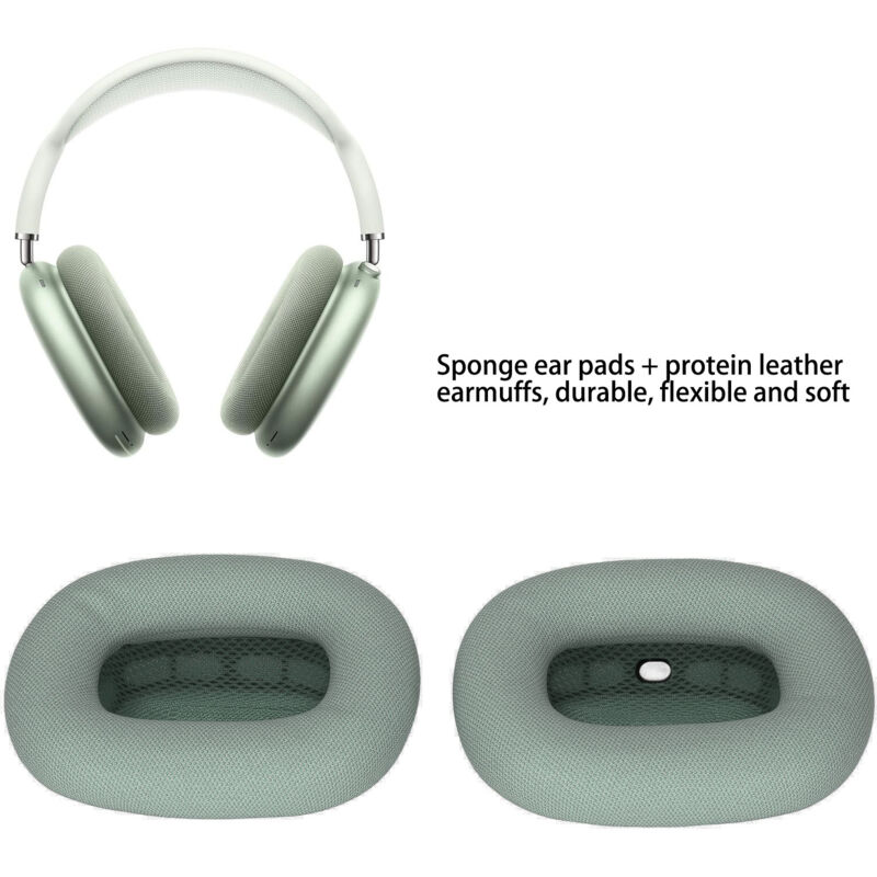Aiducho - Convient pour Apple Airpods Max coussinets d'oreille en cuir de remplacement écouteurs cache-oreilles en mousse à mémoire de forme housses