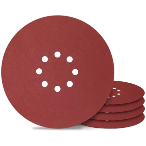 AIDUCHO Disque Ponçage 225 mm Disques Abrasif 8 Trous Grain 400 pour Ponceuse Murale Papier Abrasifs (10Pièces)