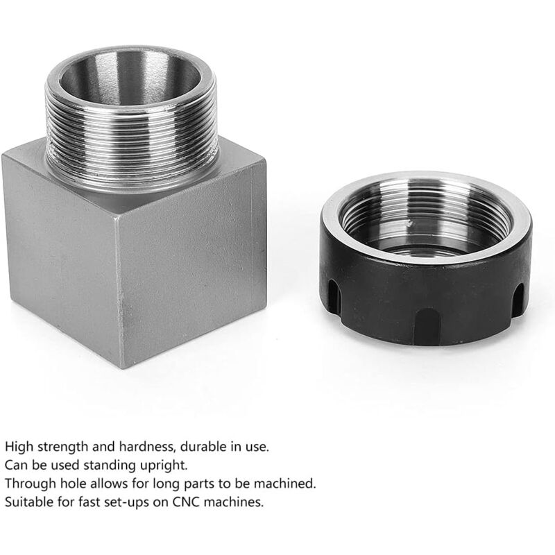 Aiducho - Er32 Pince Bloc Mandrin Porte-Pince Pour Tour Gravure Machine Fraiseuse Ensemble De Serrage(Carré)