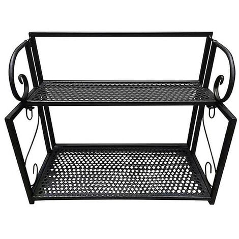 AIDUCHO Etagère Rangement Douche, étagère en fer à deux niveau Organisateur Panier, Panier Etagère sous Etagère Panier de Rangement pour Placards de Cuisine, Armoires, étagères, Meubles Bas, pour sal