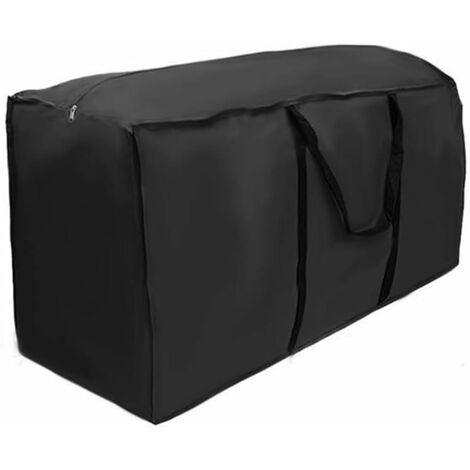 AIDUCHO Extrêmement Grand Sac De Rangement Pour Coussins De Salon De Jardin Draps Oreillers Coussins Sac À Main Avec Poignée 210d Oxford Imperméable (116x35x50cm)