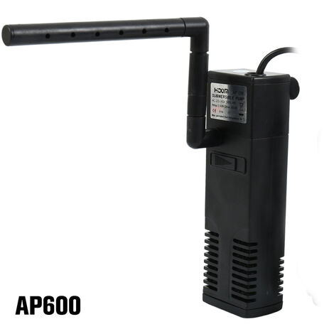 AIDUCHO Filtre Aquarium à Débit d’Eau 4 W 300L/H Filtre Interne pour Aquarium 60L Filtre Pompe Aquarium avec Éponges Filtrantes pour Poisson