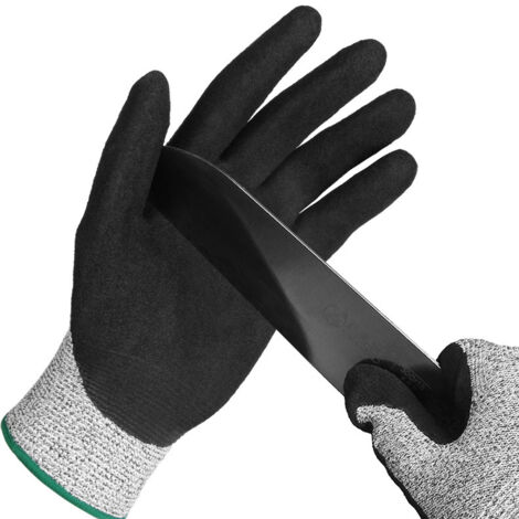 AIDUCHO Gant Anti Coupure,Gant Huitre La Protection De Niveau 5 En Treillis Métallique En Acier Inoxydable Convient Aux Gants De Travail Pour Les Huîtres,La Coupe De Viande, Le Jardinage Et La Sculptu