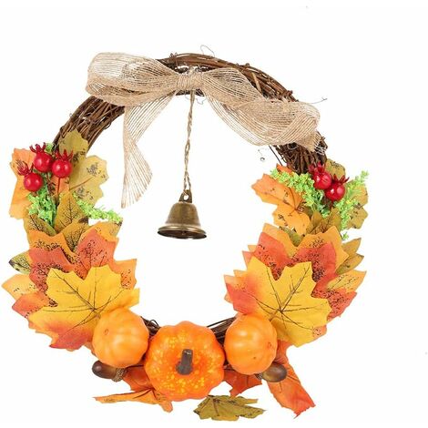 Couronne de Citrouille Ø30cm Yous Auto Guirlande Feuilles artificielles Automne Feuille dérable Décorations Automne Guirlande Citrouille Couronnes Plante Décorations Halloween Thanksgiving noël Couronne de Citrouille Ø30cm Yous Auto Guirlande Feuilles artificielles Automne Feuille dérable Décorations Automne Guirlande Citrouille Couronnes Plante Décorations Halloween Thanksgiving noël