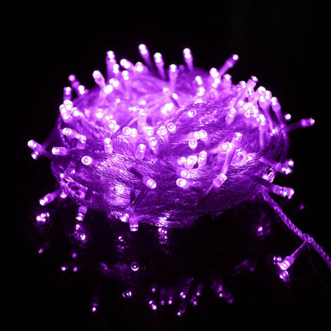 AIDUCHO Guirlande Lumineuse Carnaval Mariage Extérieur Jardin Intérieur Éclairage, Led Fairy Tale Tree Lights Festive Tree Lights Décoration De Noël, Pourpre, 10m 100 Led