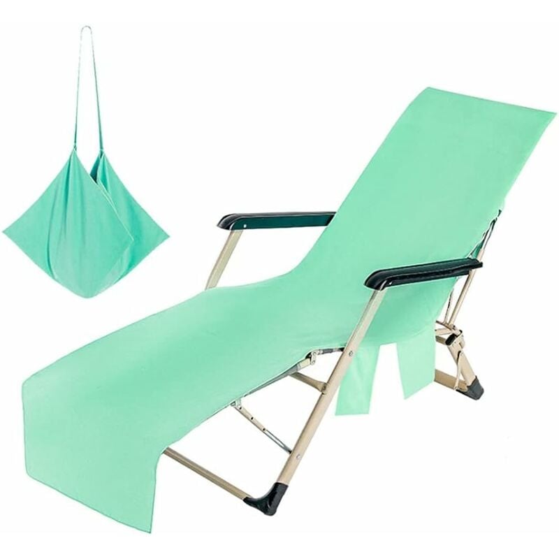 aiducho - housse de chaise longue – serviette en microfibre pour chaise longue de piscine, chaise longue d'extérieur pour jardin, plage, hôtel,