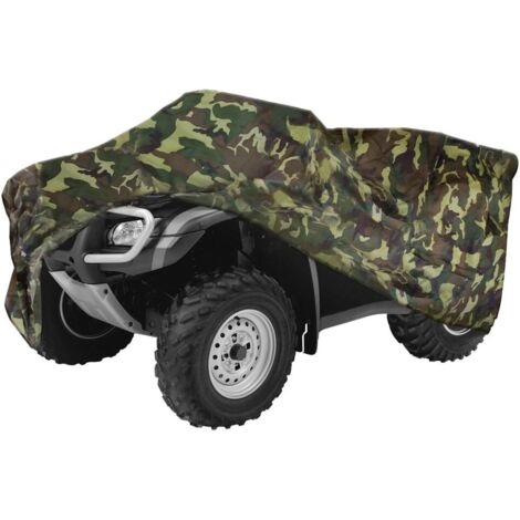 AIDUCHO Housse Protection Quad ATV Dune Buggy Couverture Résistant à la Chaleur Durables Imperméable Anti UV Pluie Soleil Poussière Couverture Camouflage XL:210x120x115cm