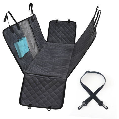 AIDUCHO Housses De Siège D'auto Pour Chien, Housse Voiture Chien, Housse Transport Chien Protection De Banquette Siège Arrière Imperméable Et Antidérapant Avec Fenêtre Visuelle Et Poche Pour Voitures 