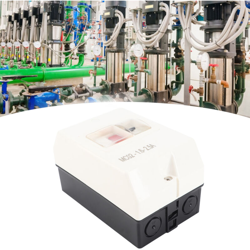 Interrupteur de Protection de Moteur 220/380V IP55 Disjoncteur abs étanche pour Contrôle de Moteur électrique 50/60Hz 1.6-2.5A - Aiducho