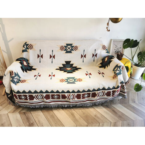 AIDUCHO Jeté De Canapé Tissé Moelleux, Serviette De Canapé, Jeté De Lit Universel, Plaid De Fauteuil, Couverture De Canapé Polyester (90x150 Cm)