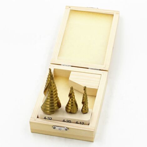 AIDUCHO Jeu De 3 Forets Étagés Cobalt Hss M35 Pour Acier Inoxydable Et Métaux