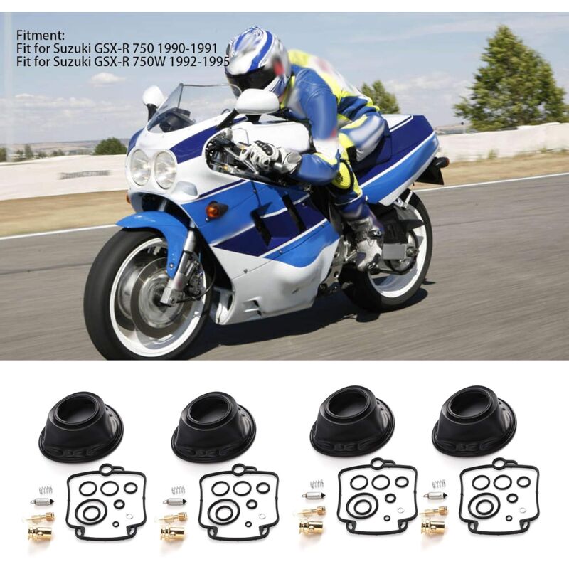 Aiducho - Kit De Reconstruction De Carburateur, 4 Ensembles De Pièces D'entretien De Kit De Réparation De Carburateur De Moto Pour Suzuki Gsx‑R