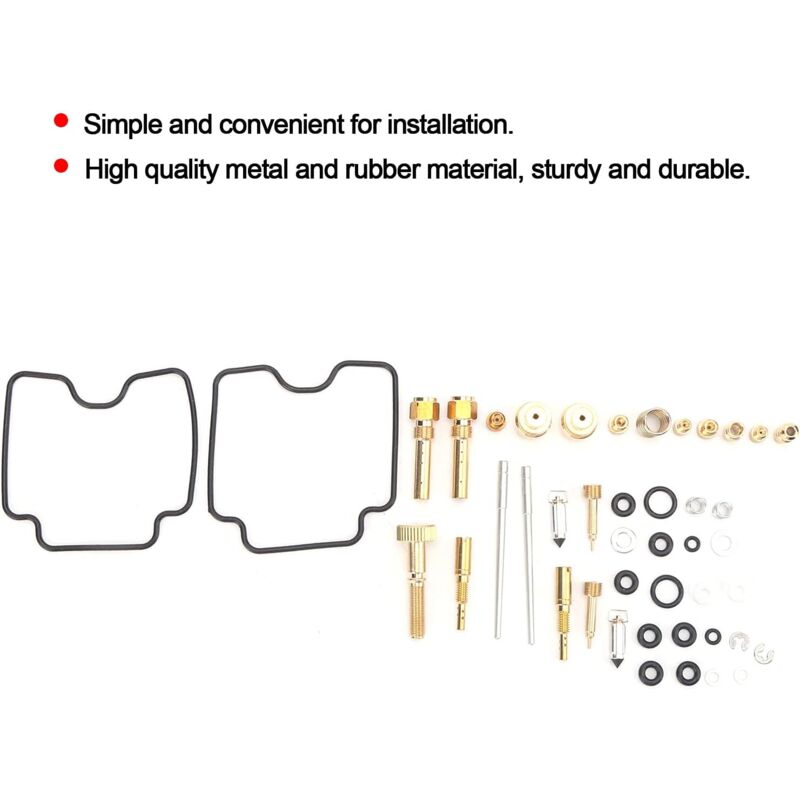 Aiducho - Kit De Réparation De Carburateur De Moto Pour Yamaha Raptor 660 Yfm660r 2001-2005 Kit De Reconstruction De Carburateur En Caoutchouc + Métal