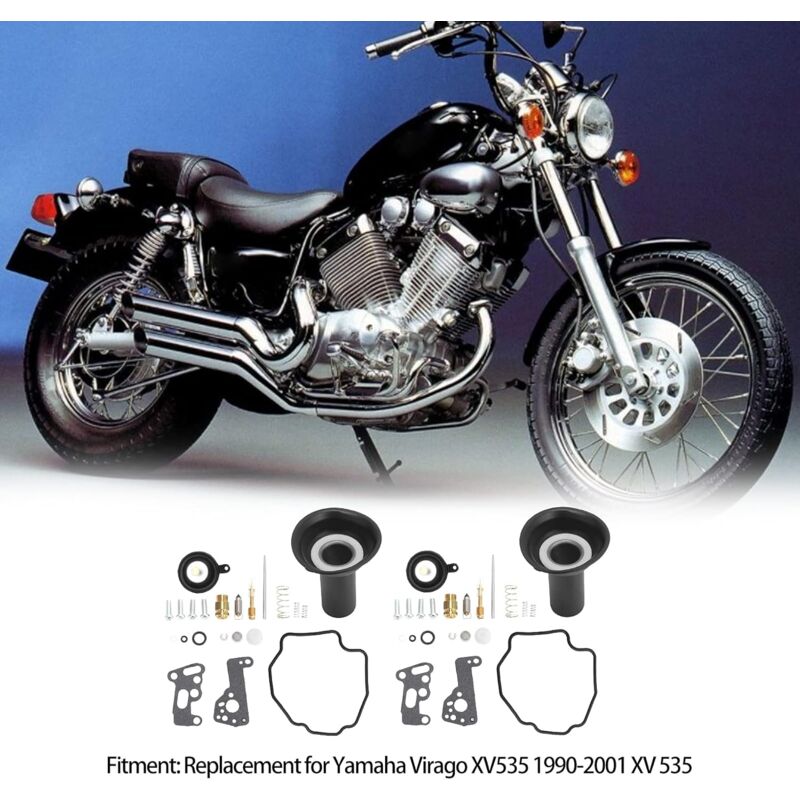 Aiducho - Kit De Réparation De Reconstruction De Carburateur De Moto Remplacement De Révision De Carburateur Pour Virago Xv535 1990-2001 Xv 535