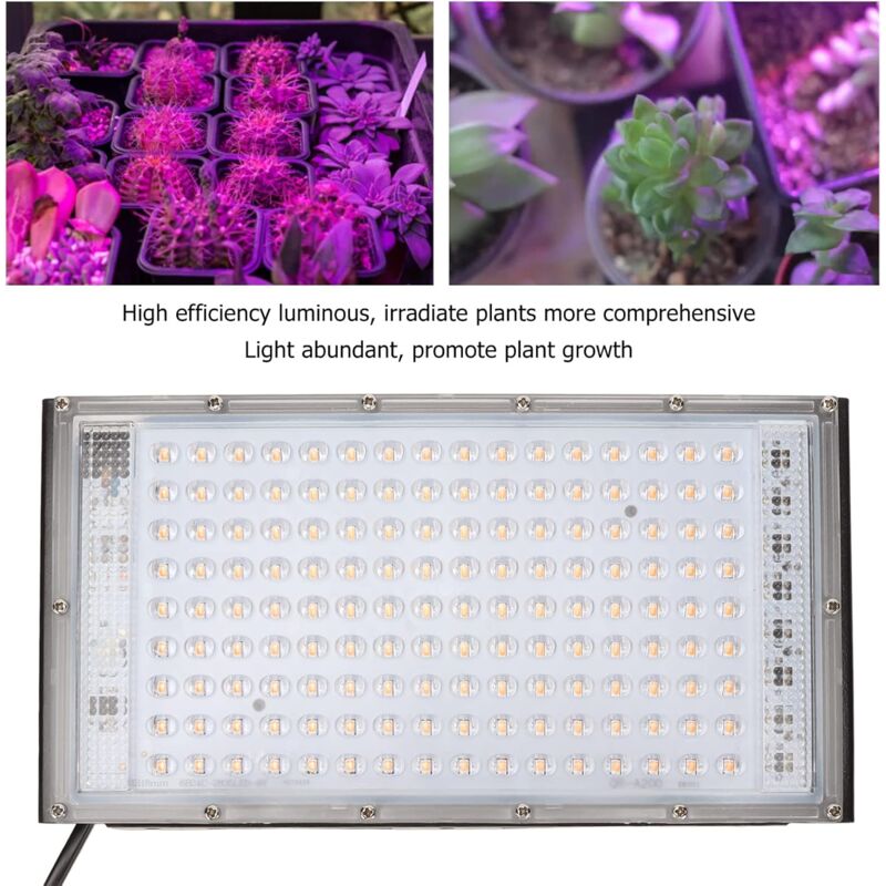 Aiducho - Lampe de Culture à led, Lampe de Croissance à led 200W IP65 étanche 144 Perles de Lampe économie D'énergie Panneau Quantique Lumière de