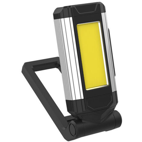 AIDUCHO Lampe De Travail Rechargeable Puissante, Baladeuse Led Lampe Atelier Avec Base Magnétique, Lampe Torche Avec Ipx6 Étanche, 7 Modes Lampe Mecanicien Pour D'urgence, Garage Et Camping Argent
