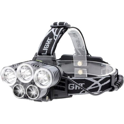 AIDUCHO Lampe Frontale Led, Torche Frontale Usb Rechargeable Avec Détecteur De Mouvement, 6 Modes D’eclairage, Ipx4 Étanch, Zoomable Et Étanche Pour Pêche, Camping, Randonnée, Cyclisme (5 Lumières Led