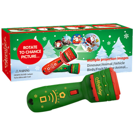 AIDUCHO Lampe Torche De Projecteur Amusante Pour Enfants De Noël, 24 Types D'images Lampe Torche De Projecteur Avec Père Noël, Renne Et Costume D'animaux Pour Garçons Et Filles, Tout-Petits, Enfants