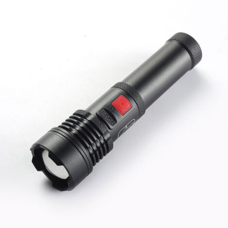 AIDUCHO Lampe Torche Tactique Rechargeable Usb Xhp50 Led Haute Luminosité 5 Modes D'éclairage, Lampe Torche Étanche Pour Le Camping, La Randonnée, La Pêche, Les Voyages.