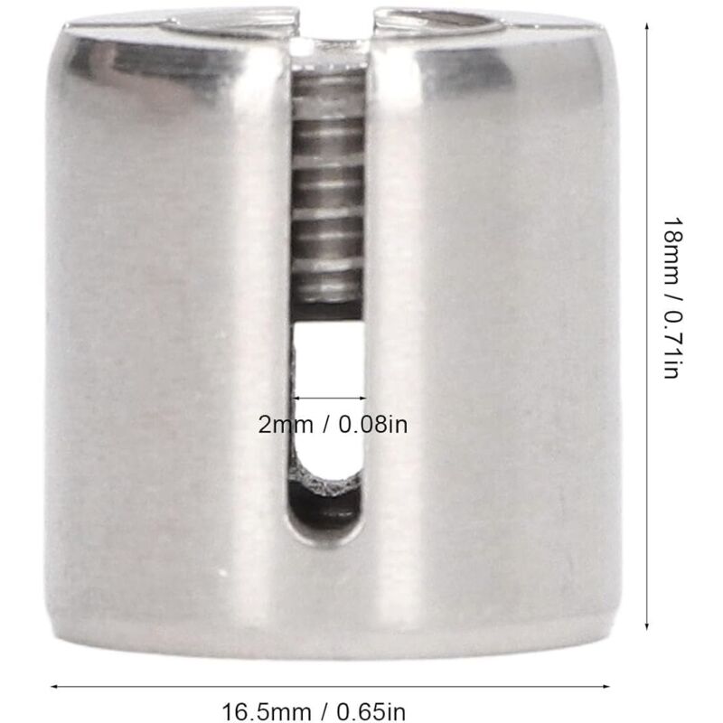 Aiducho - Lot De 10 Serre-Câbles Croisés En Acier Inoxydable 316 Pour Treillis Métalliques M10 Serre-Câbles Croisés Pour Kits De Garde-Corps De Câble