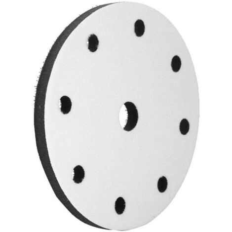 AIDUCHO Lot De 10 Tampon De Ponçage Souple, 150mm Ponçage De Tampons D'interface De Ponçage Doux Éponge Douce Diamètre 150 Mm (9 Holes)