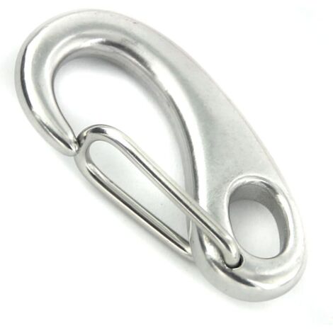 AIDUCHO Lot De 2 Boucle Mousqueton En Inox Alpinisme Escalade Forme Oeuf 5cm