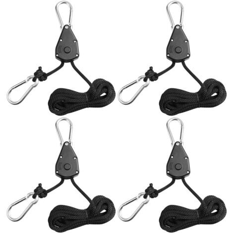 AIDUCHO Lot De 2 Cordes À Cliquet Avec Crochet Pour Lampe De Plantes 1/8"