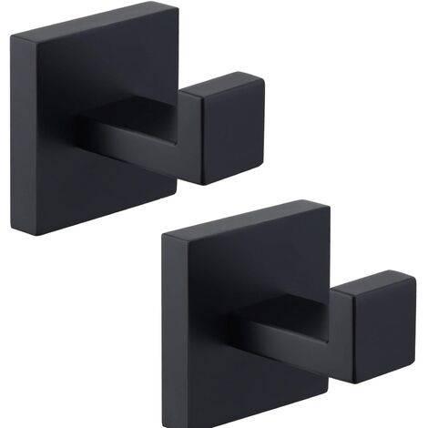 Patère Porte-serviette Cedam Noir Mat - Laiton, Réglable, Fabrication Française