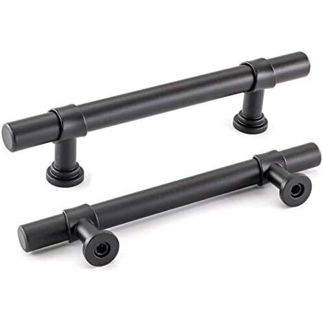 AIDUCHO Lot De 2 Poignées De Placard De Salle De Bain Noir 128 Mm