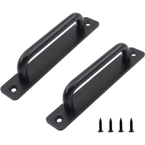 AIDUCHO Lot De 2 Poignées De Porte, Quincaillerie De Porte Coulissante En Alliage D'aluminium, Poignées Modernes Pour Porte En Bois, Portes En Verre, Portes En Métal, Fenêtre, Grange, Armoire, Tiroir,