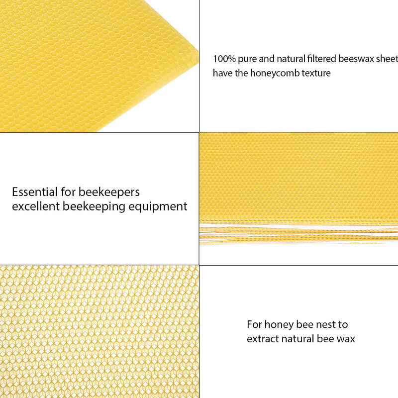 Aiducho - Lot de 30 Feuilles de Cire d'abeille 100% Pure Plaques de Cire d'abeille Cire Abeille Naturelle pour la Fabrication de Bougies et Le