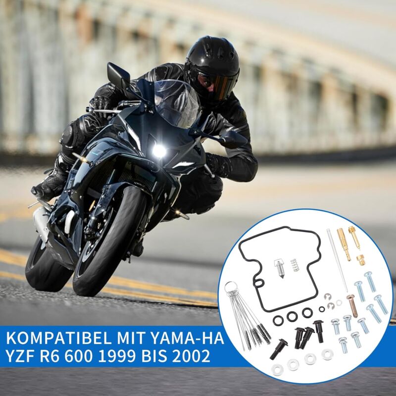 Aiducho - Lot De 4 Joints De Réparation De Carburateur De Moto Pour Yamaha Yzf R6 600 1999 2000 2001 2002 Kit De Réparation De Carburateur