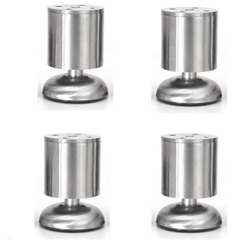 Aiducho - Lot De 4 Pieds De Meuble Réglables En Acier Inoxydable 8 Cm Aiducho - Lot De 4 Pieds De Meuble Réglables En Acier Inoxydable 8 Cm