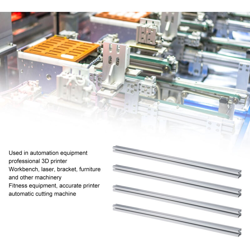 Lot de 4 profilés d'extrusion en aluminium 4040 t Slot Norme européenne Rail linéaire anodisé Pièce d'imprimante 3D cnc diy 39,4 pouces 1000 mm