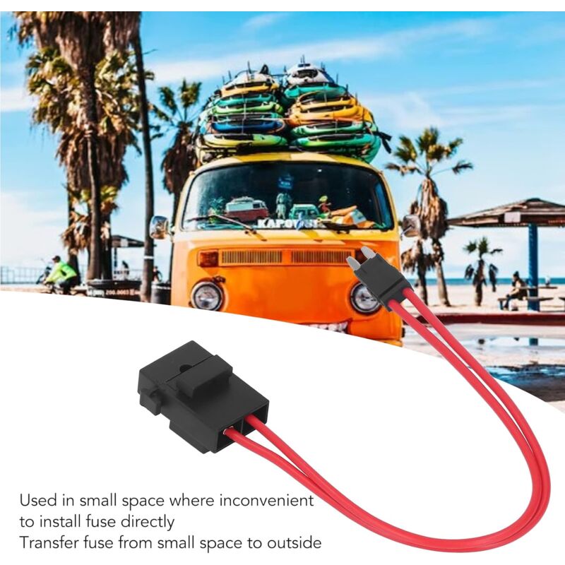 Aiducho - Lot De 5 Connecteurs De Porte-Fusibles De Voiture Pc Heavy Duty Wire Extension Mini Connecteur De Porte-Fusibles Pour Véhicule Atm 20 a 16